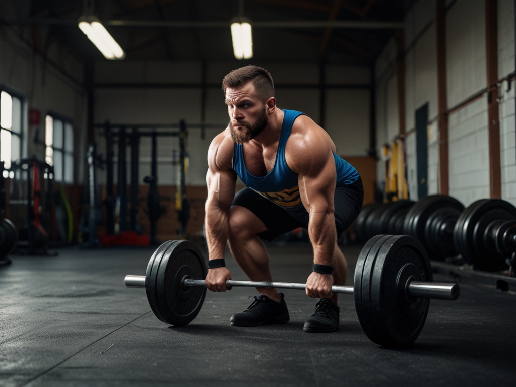 Powerlifter tijdens deadlift